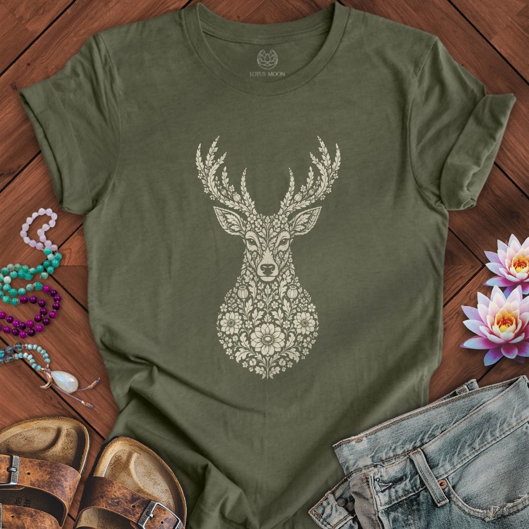 Fall Floral Deer Tee