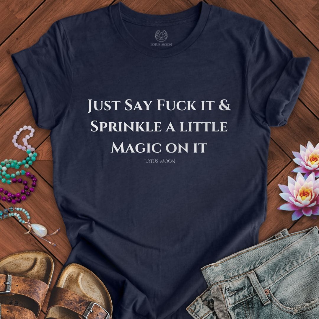 A Little Magic Tee Heather Midnight Navy