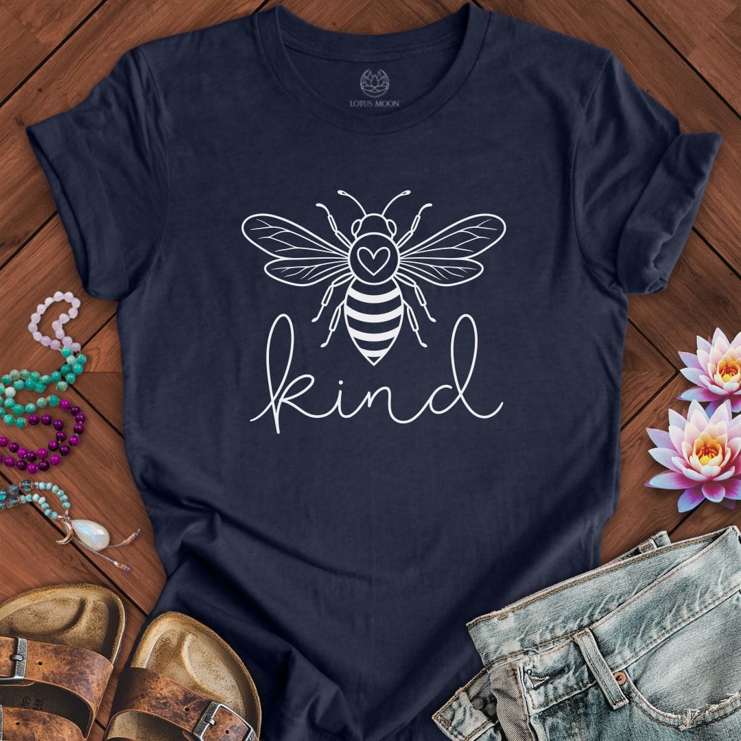 Printify T-Shirt Bee Kind Tee Heather Midnight Navy / S