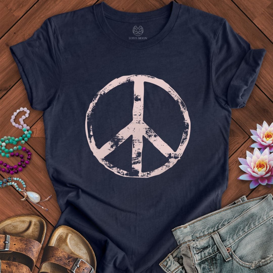 Classic Peace Tee Heather Midnight Navy
