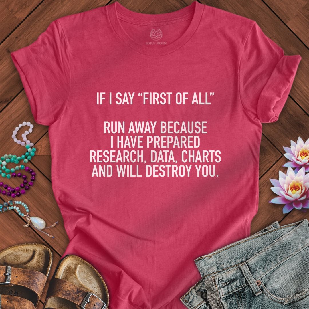 First of All Tee Heather Raspberry