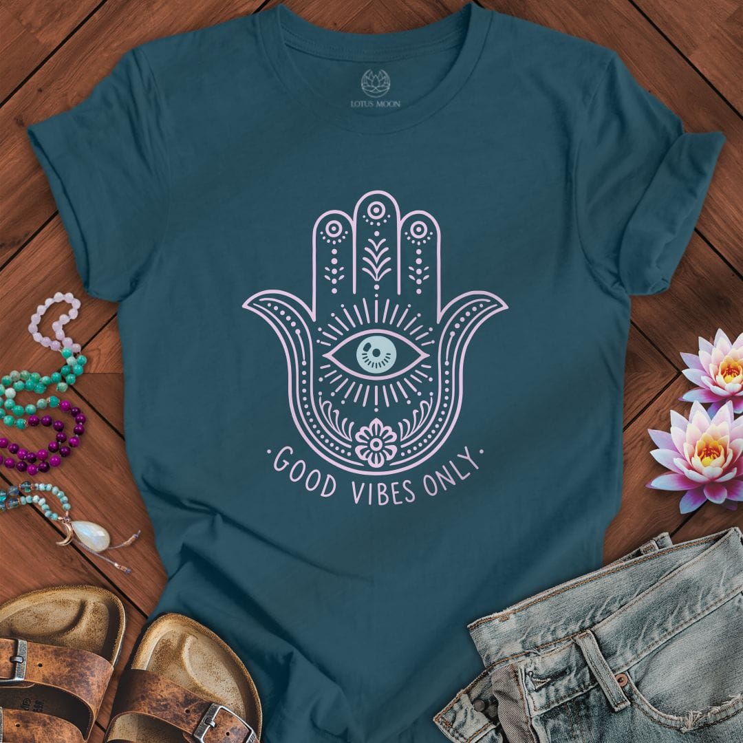 Printify T-Shirt Hamsa Vibes Tee Deep Teal / S