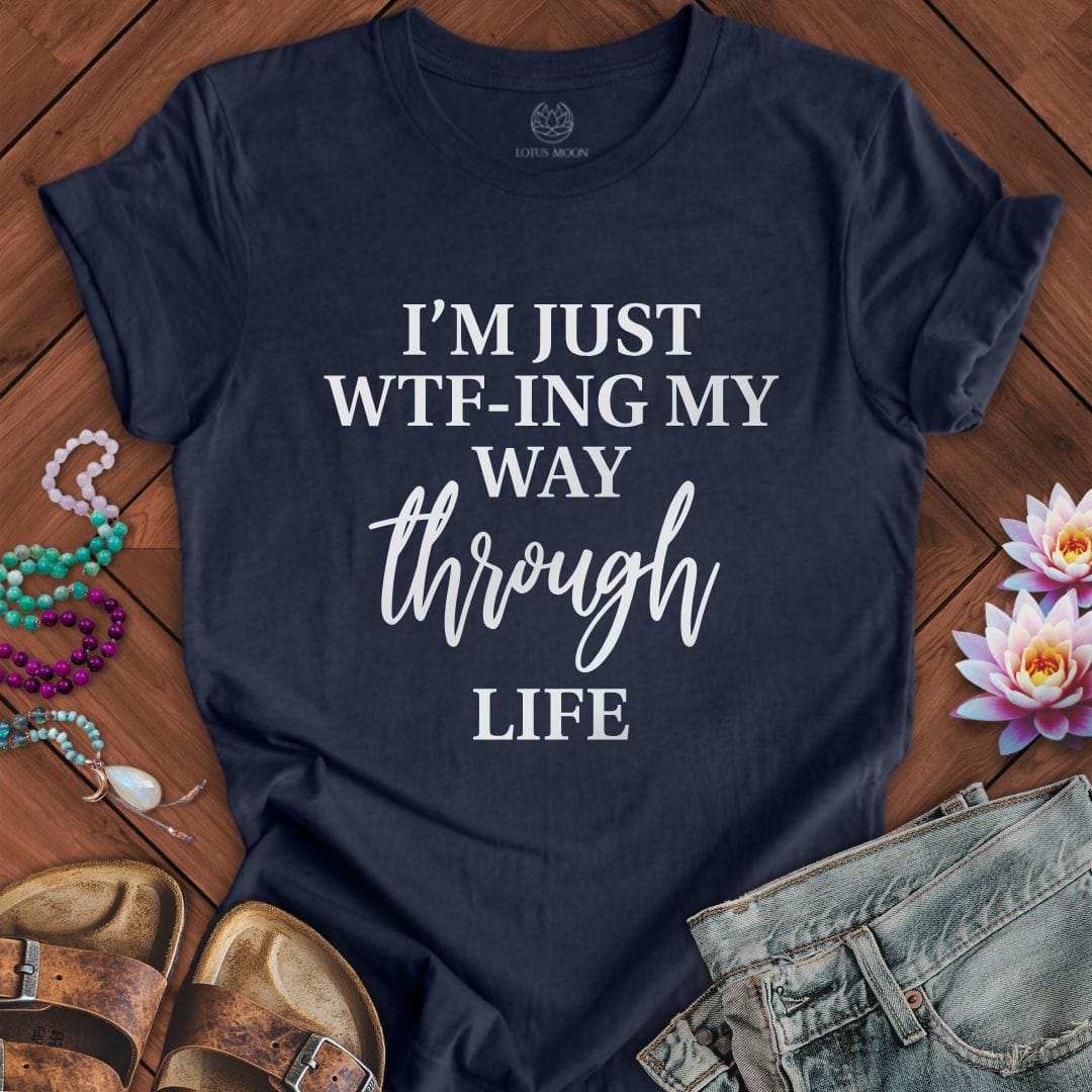 Just WTF-ing Tee Heather Midnight Navy