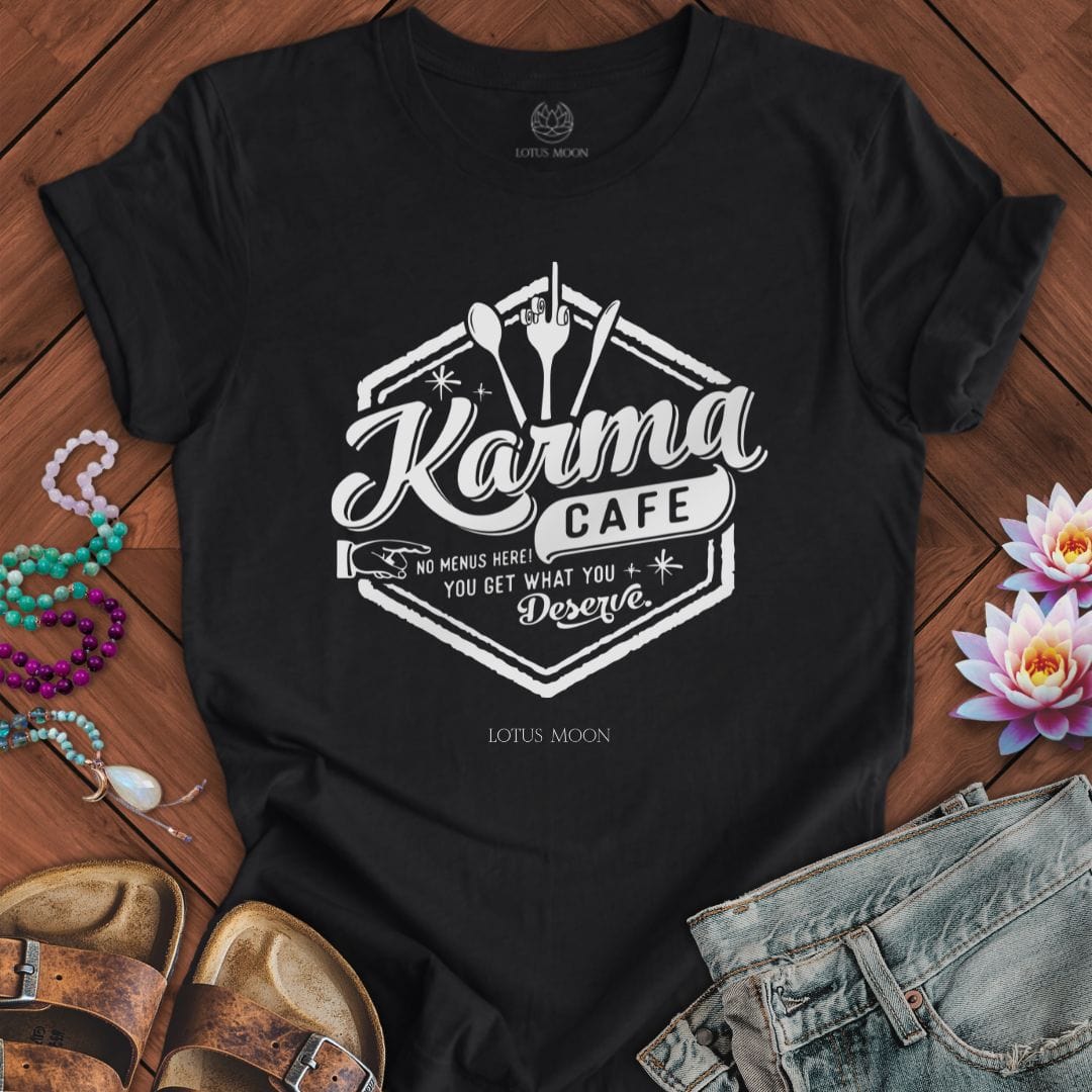 Karma Cafe Tee Solid Black Blend