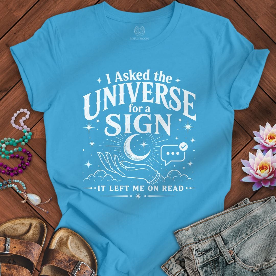 Printify T-Shirt Left Me On Read Tee Aqua / S