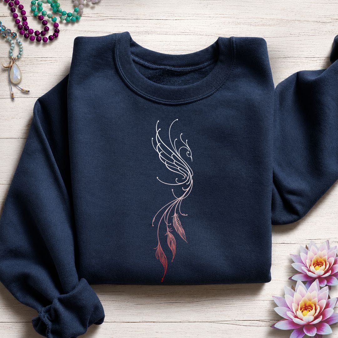 Line Art Phoenix Sweatshirt Navy