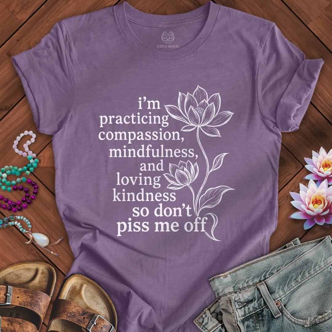 Printify T-Shirt Loving Kindness Lotus Tee Heather Purple / S