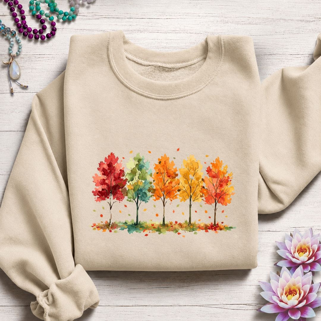 Printify Sweatshirt Season of Change Sweatshirt Sand / S