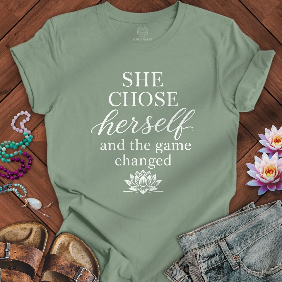 Printify T-Shirt She Chose Herself Tee Sage / S