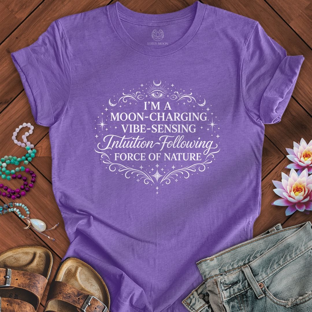 Printify T-Shirt Vibes and Intuition Tee Heather Team Purple / S