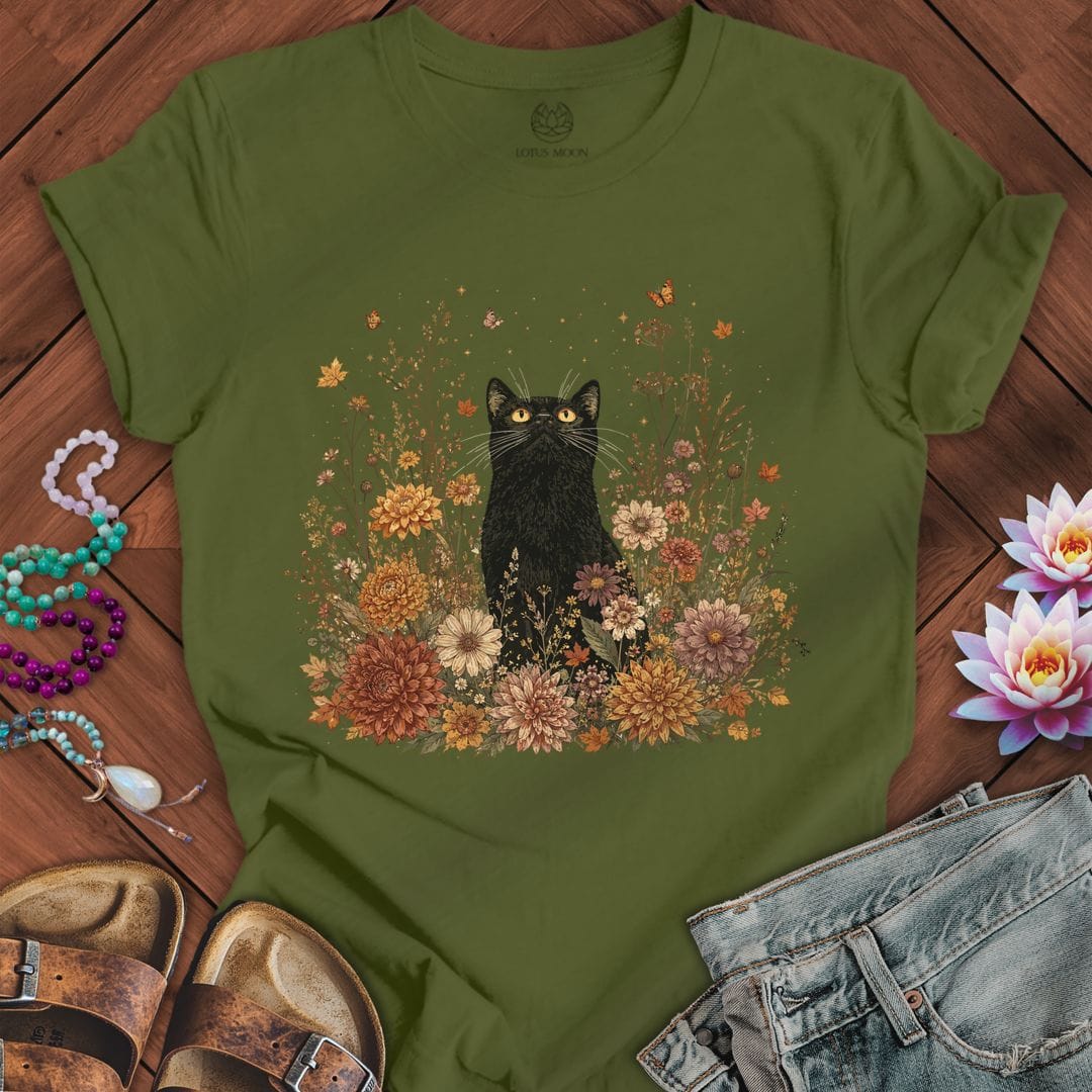 Vintage Floral Cat Tee