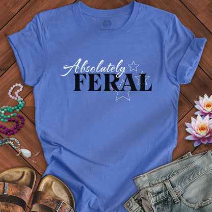 Absolutely Feral Tee Heather Columbia Blue