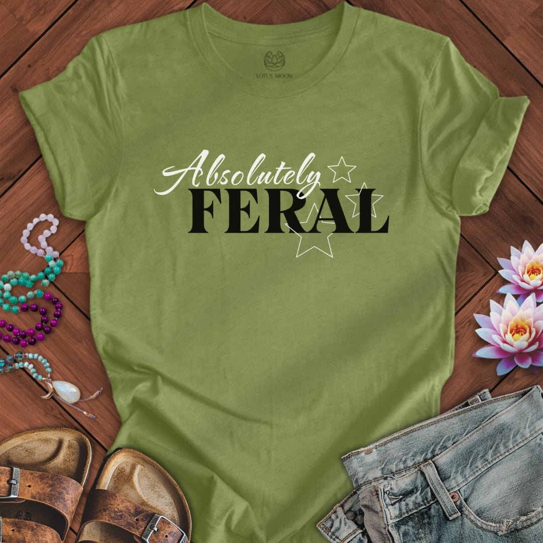 Absolutely Feral Tee Heather Green