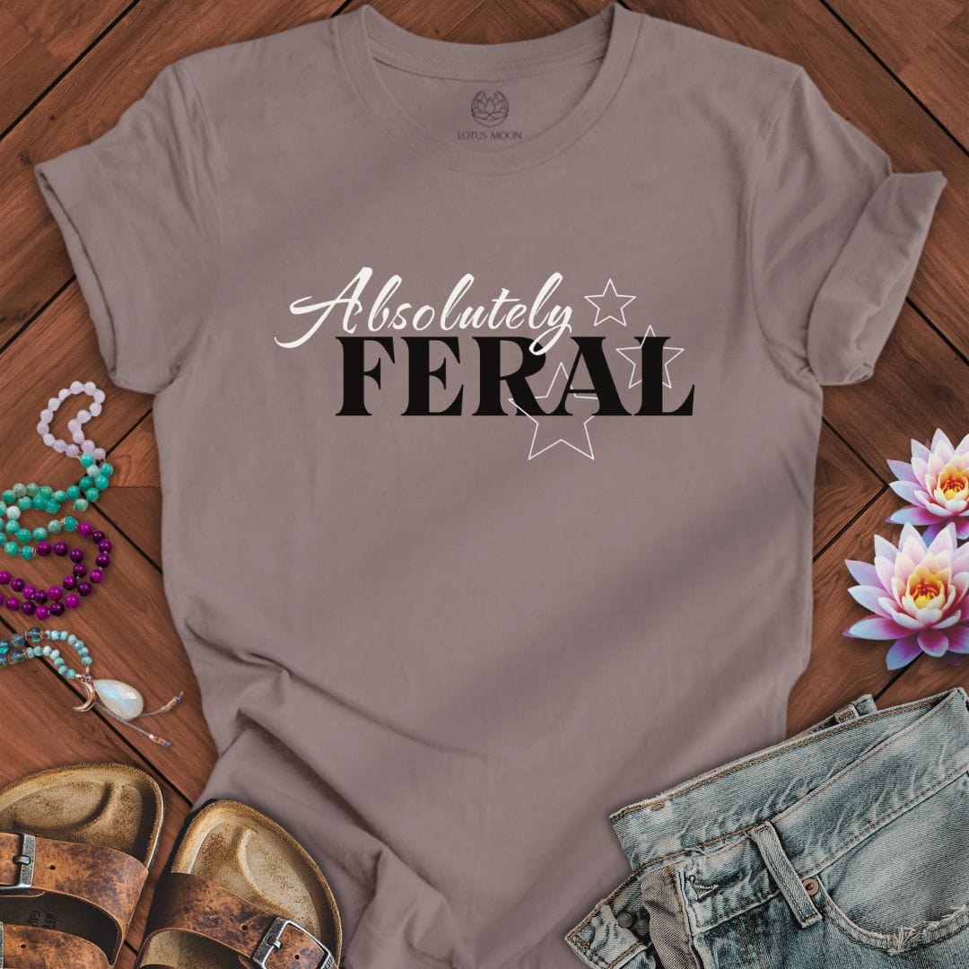 Absolutely Feral Tee Pebble Brown