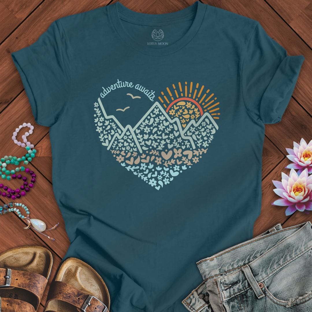 Adventure Awaits Tee Deep Teal
