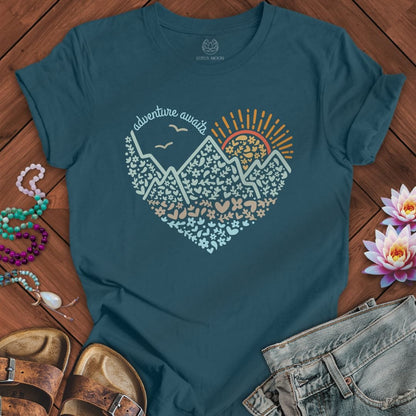 Adventure Awaits Tee Deep Teal