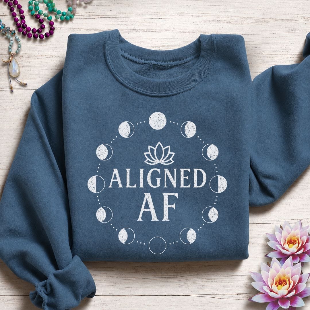 Printify Sweatshirt Aligned AF Sweatshirt Indigo Blue / S