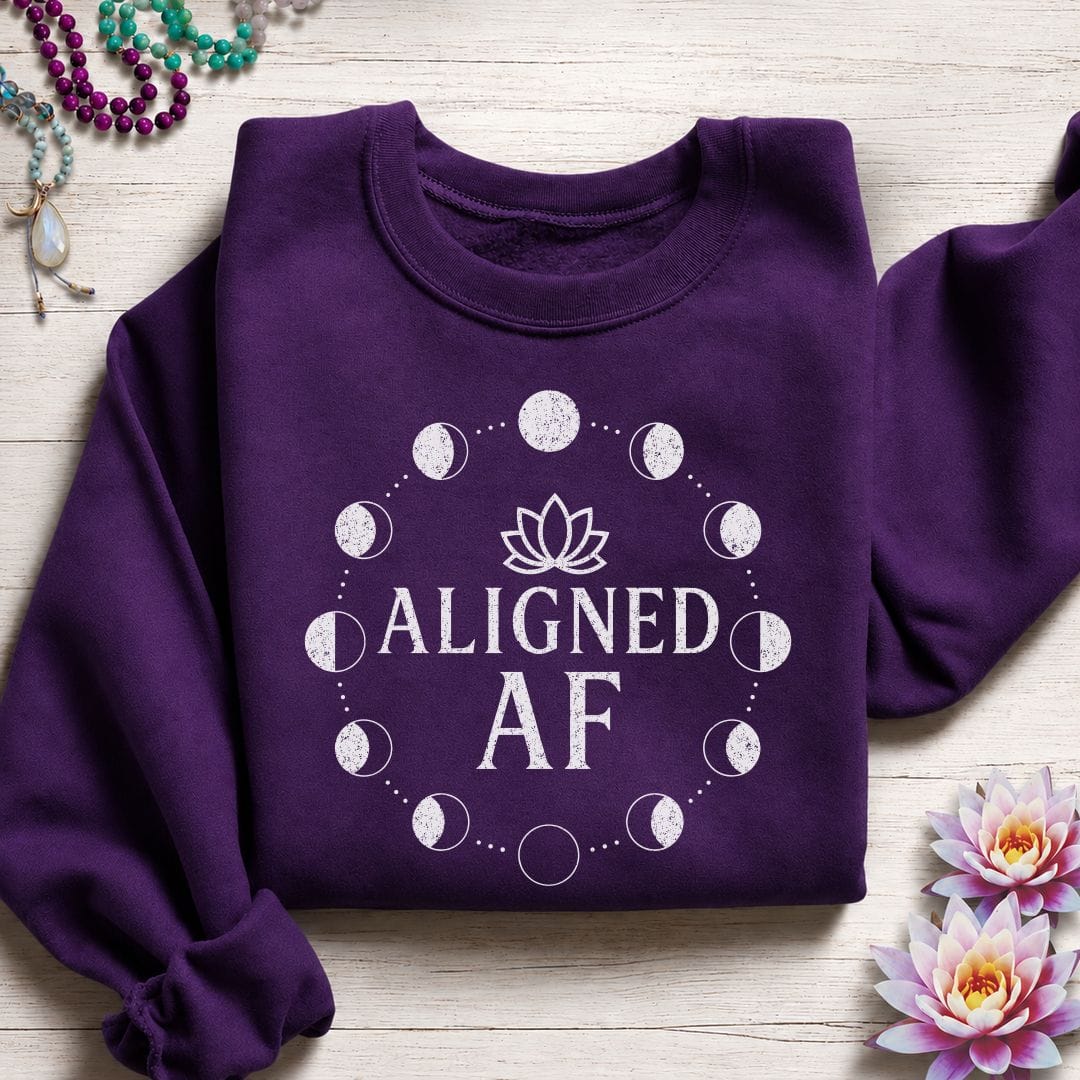 Printify Sweatshirt Aligned AF Sweatshirt Purple / S