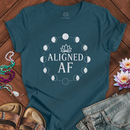 Printify T-Shirt Aligned AF Tee Deep Teal / S