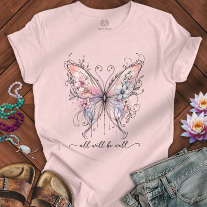 Printify T-Shirt All Will Be Well Tee Soft Pink / S