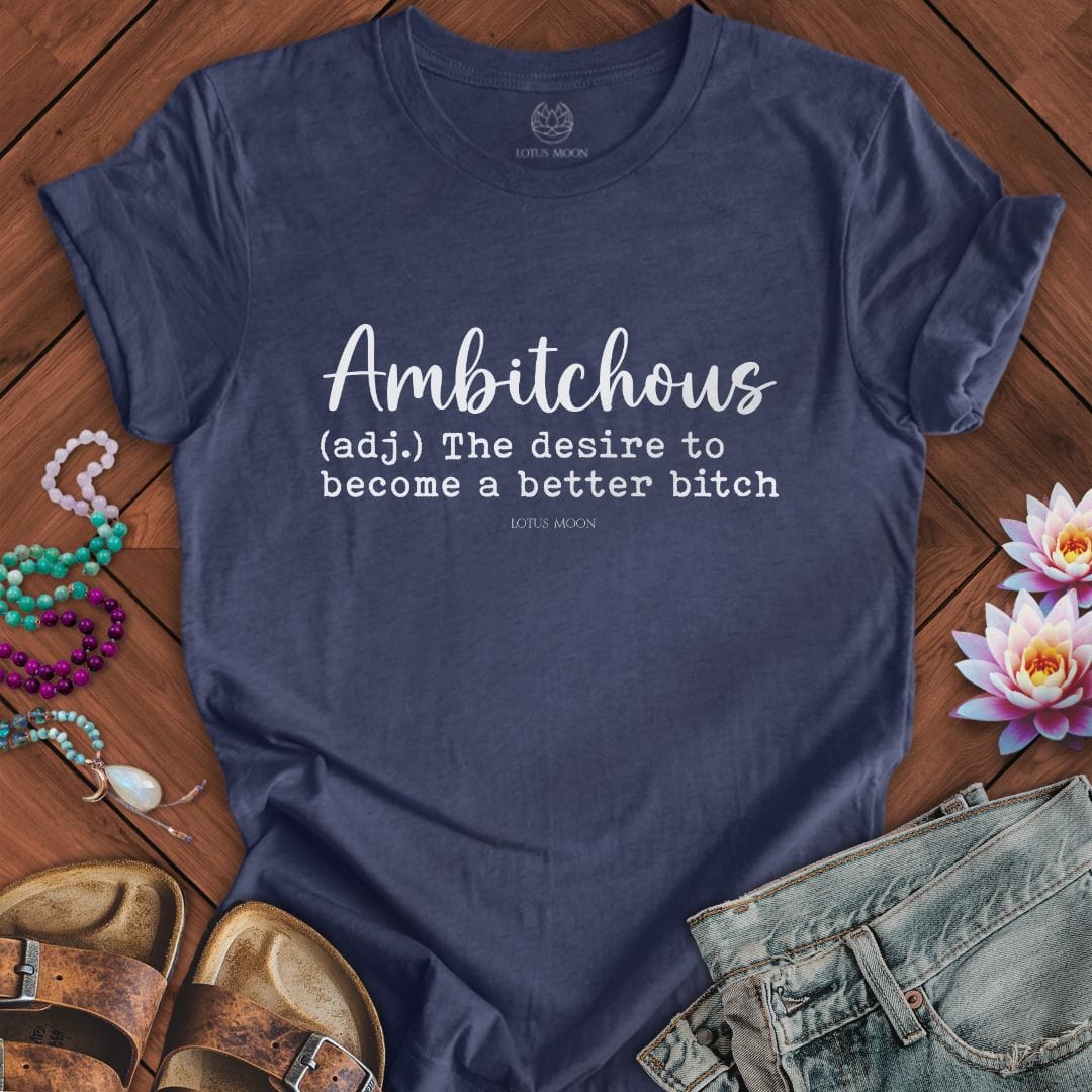 Ambitchous Tee Heather Navy