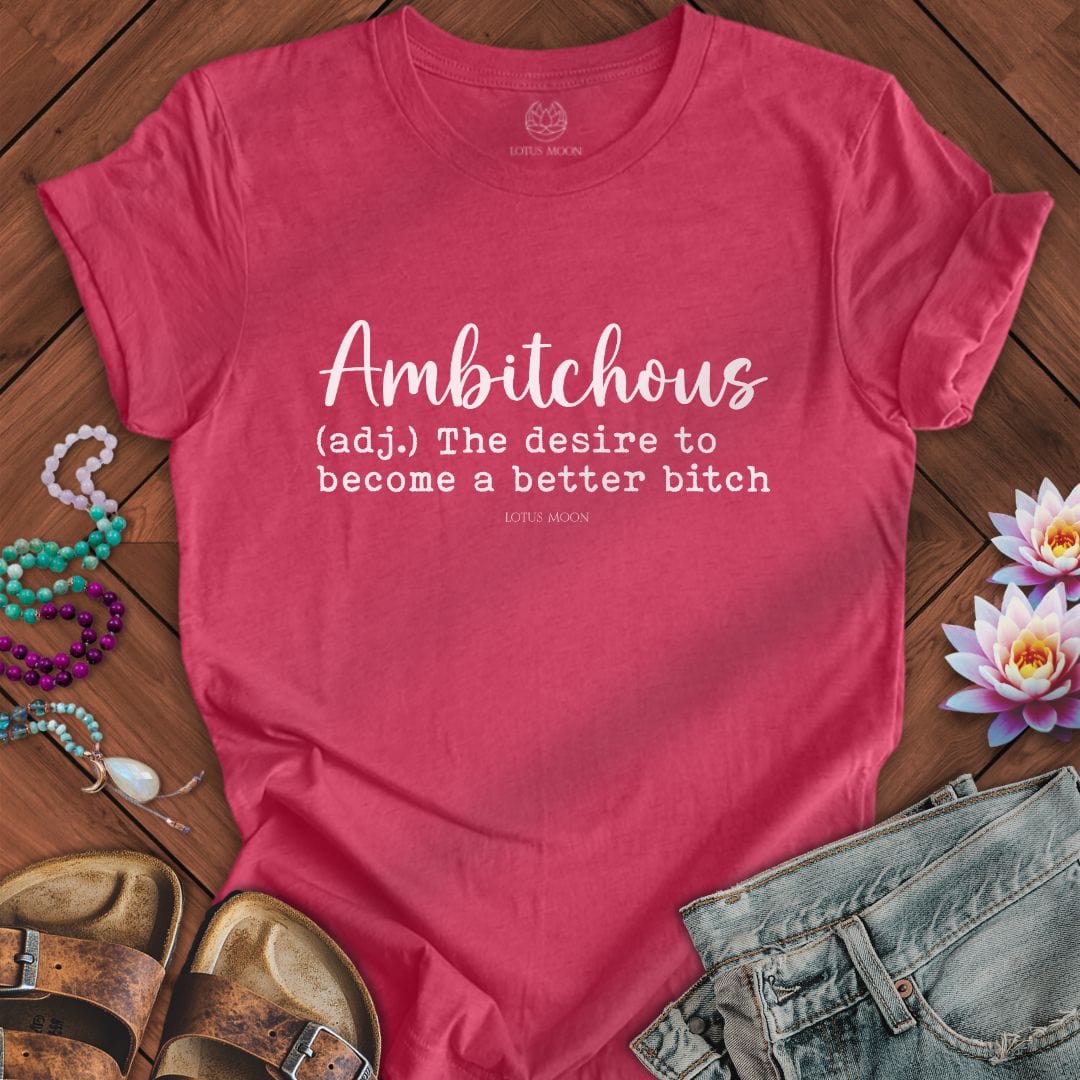 Ambitchous Tee Heather Raspberry