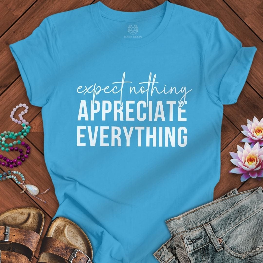 Appreciate Everything Tee Aqua