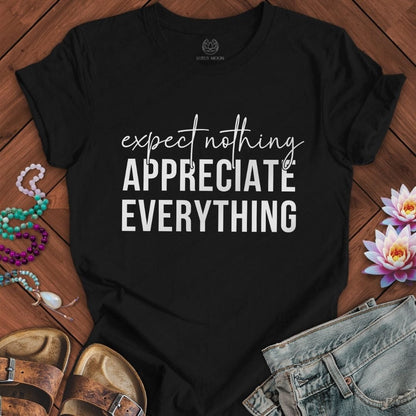 Appreciate Everything Tee Black Heather