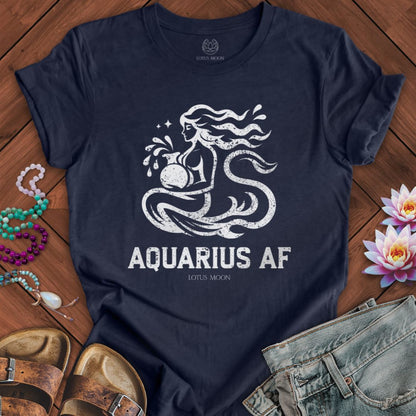 Aquarius AF Tee Heather Midnight Navy