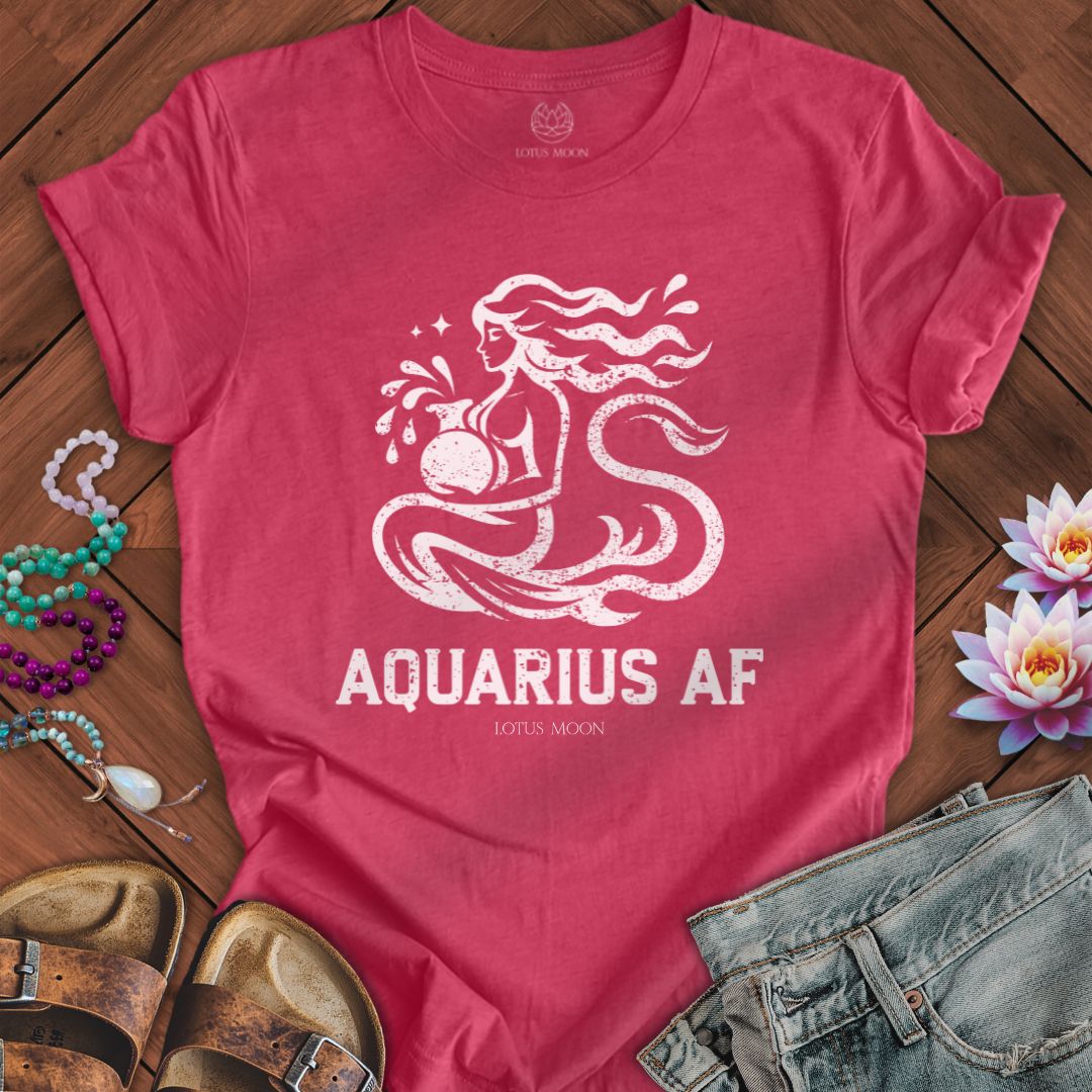 Aquarius AF Tee Heather Raspberry