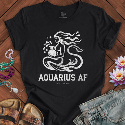 Aquarius AF Tee Solid Black Blend