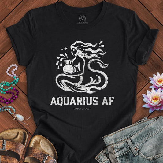 Aquarius AF Tee Solid Black Blend