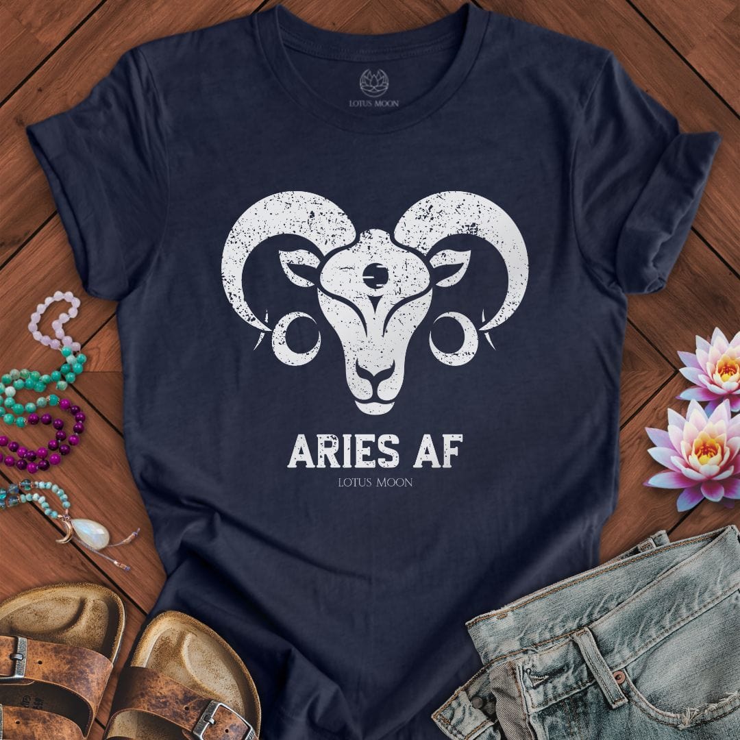 Aries AF Tee Heather Midnight Navy