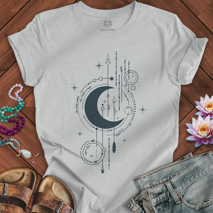 Arrow Moon Tee Silver