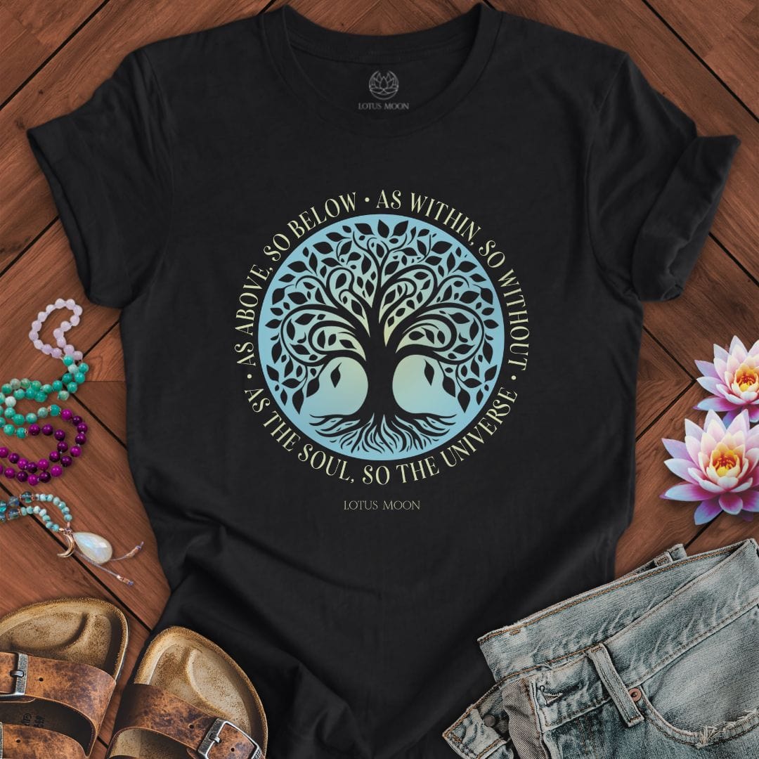 As Above So Below Tee Solid Black Blend