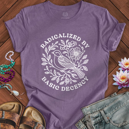 Basic Decency Tee Heather Purple
