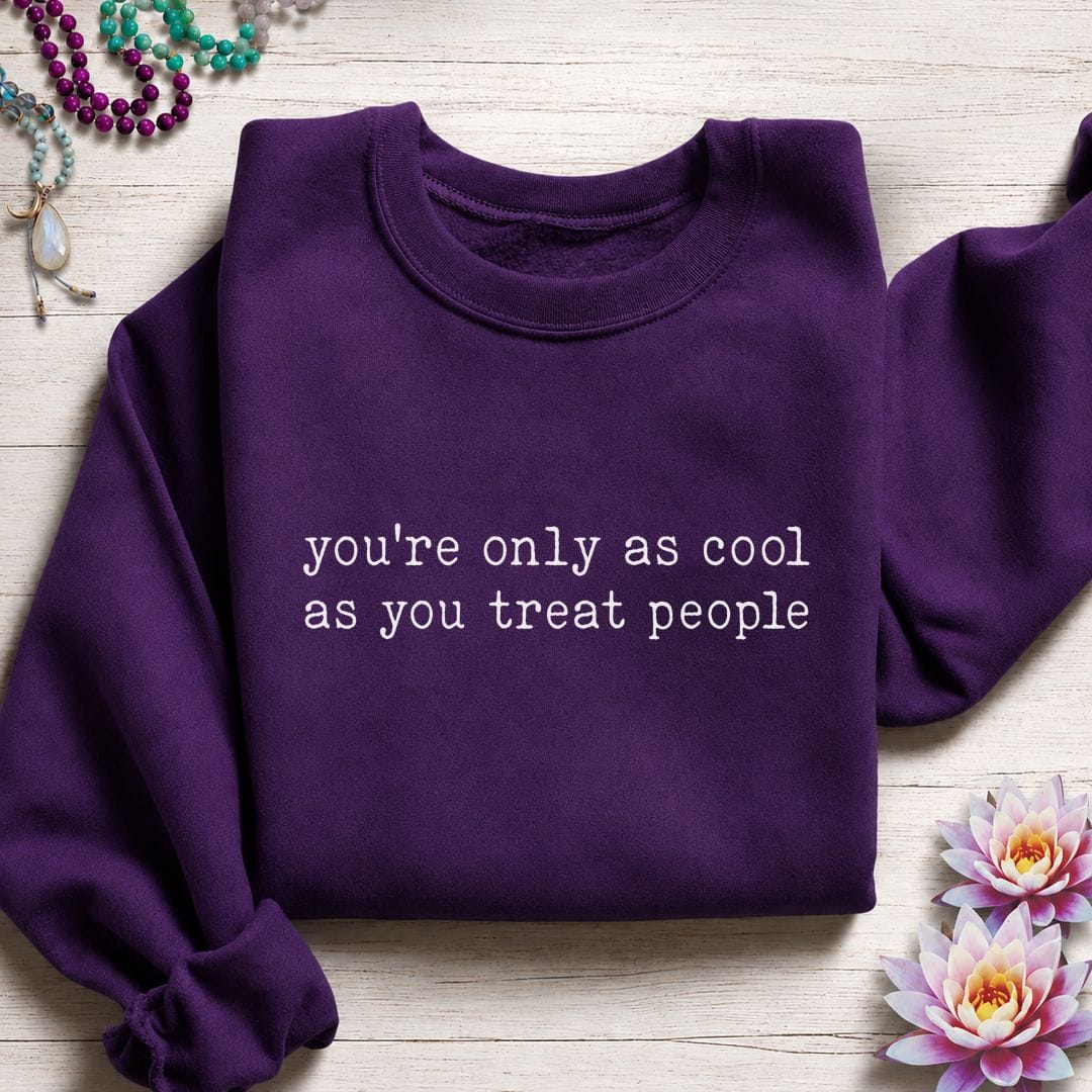 Printify Sweatshirt Be Cool Sweatshirt Purple / S