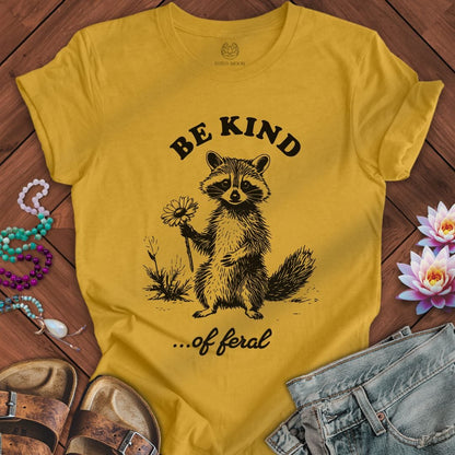 Be Kind Of Feral Tee Heather Mustard