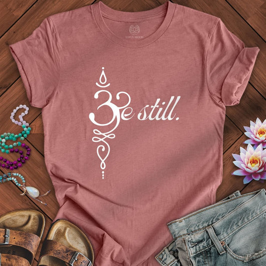 Be Still Om Tee Heather Mauve