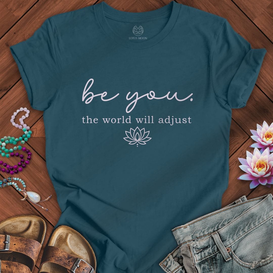 Printify T-Shirt Be You Lotus Tee Deep Teal / S