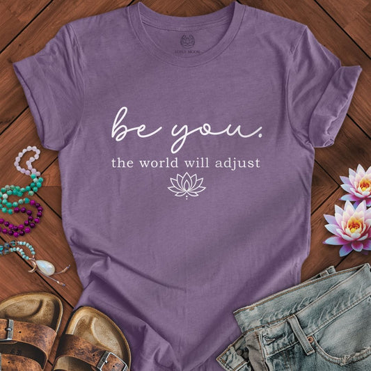 Be You Lotus Tee Heather Purple
