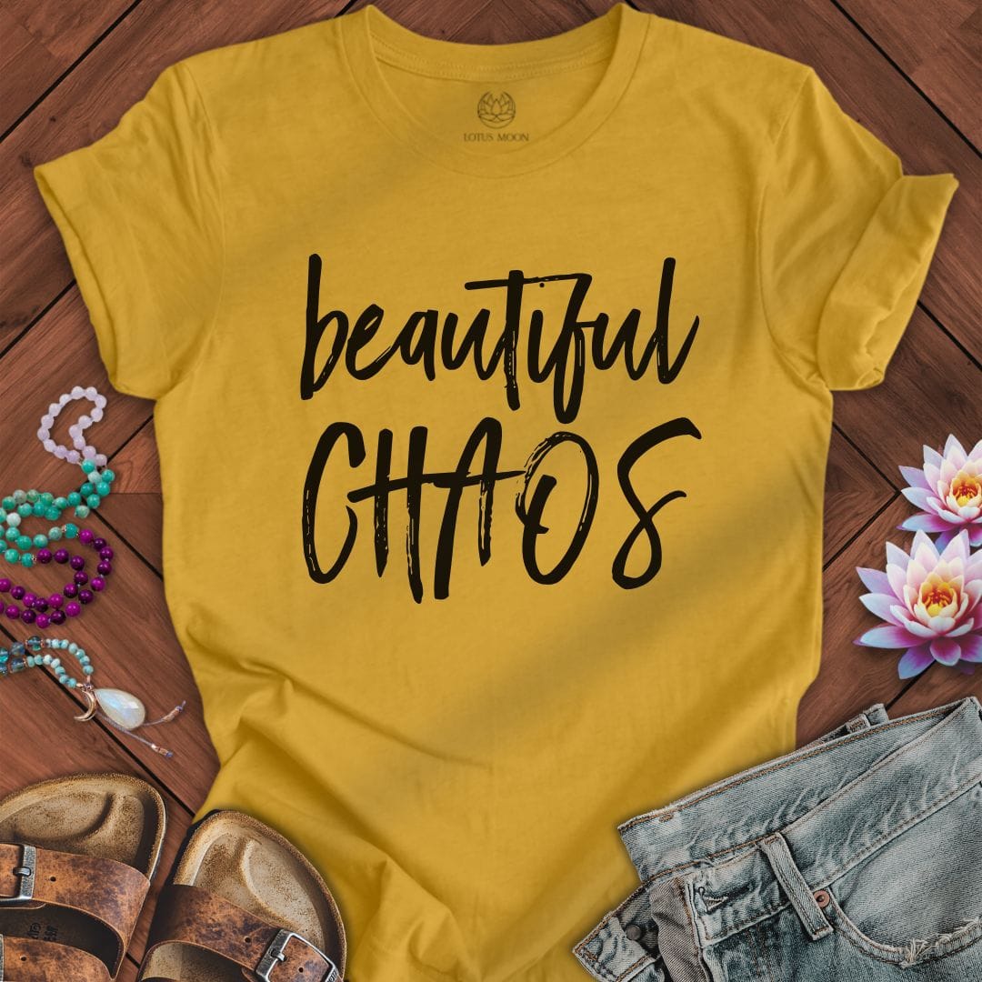 Beautiful Chaos Tee Heather Mustard