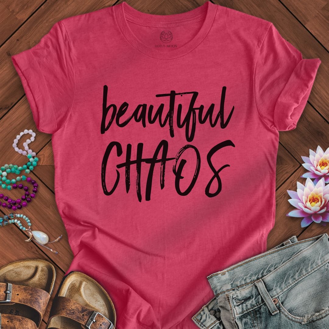 Beautiful Chaos Tee Heather Raspberry