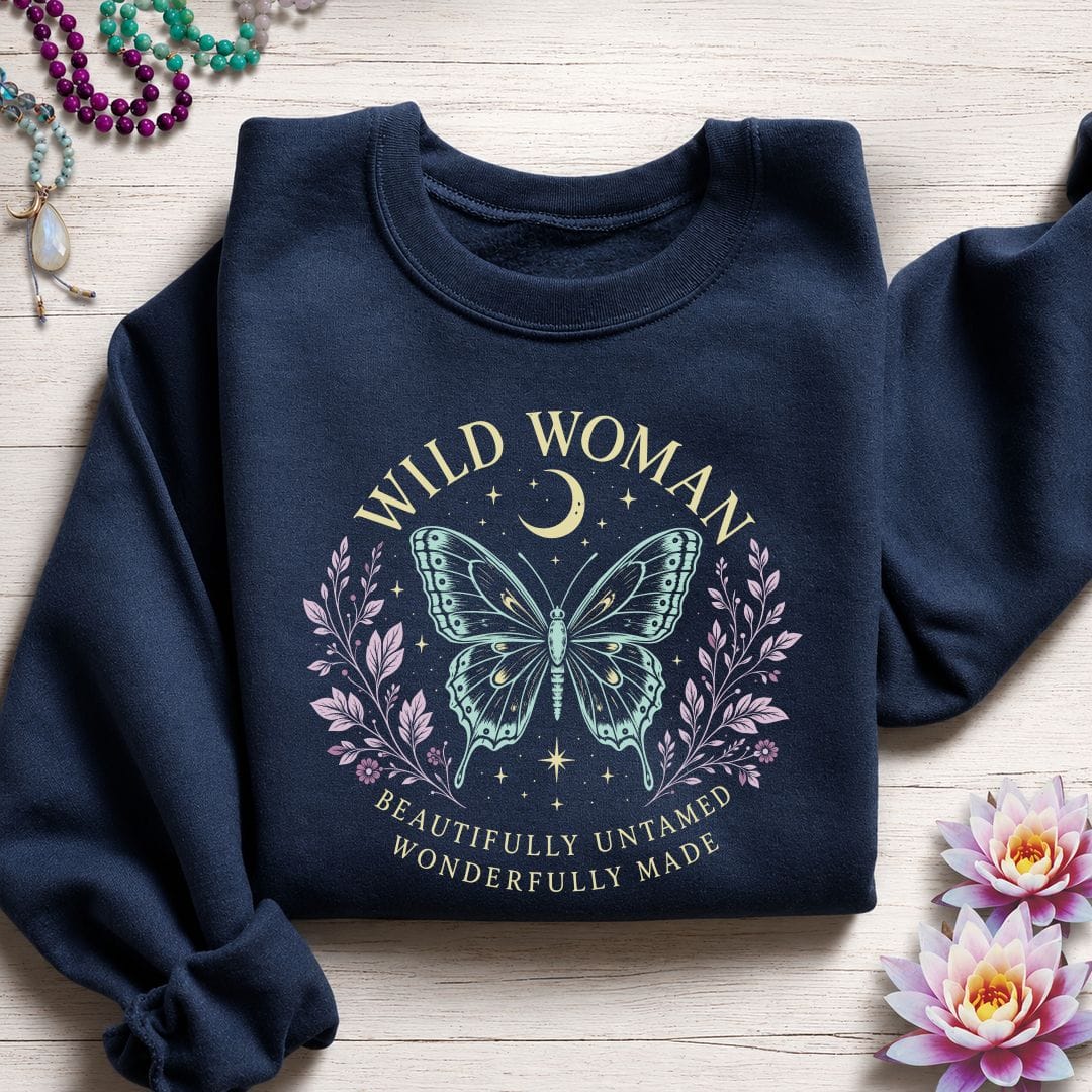 Printify Sweatshirt Beautifully Untamed Sweatshirt Navy / S