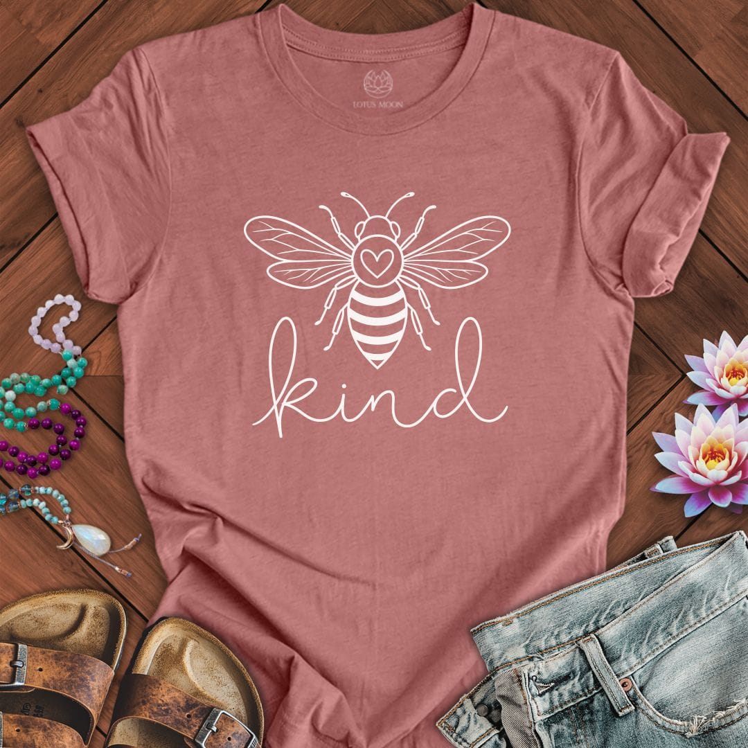 Printify T-Shirt Bee Kind Tee Heather Mauve / S