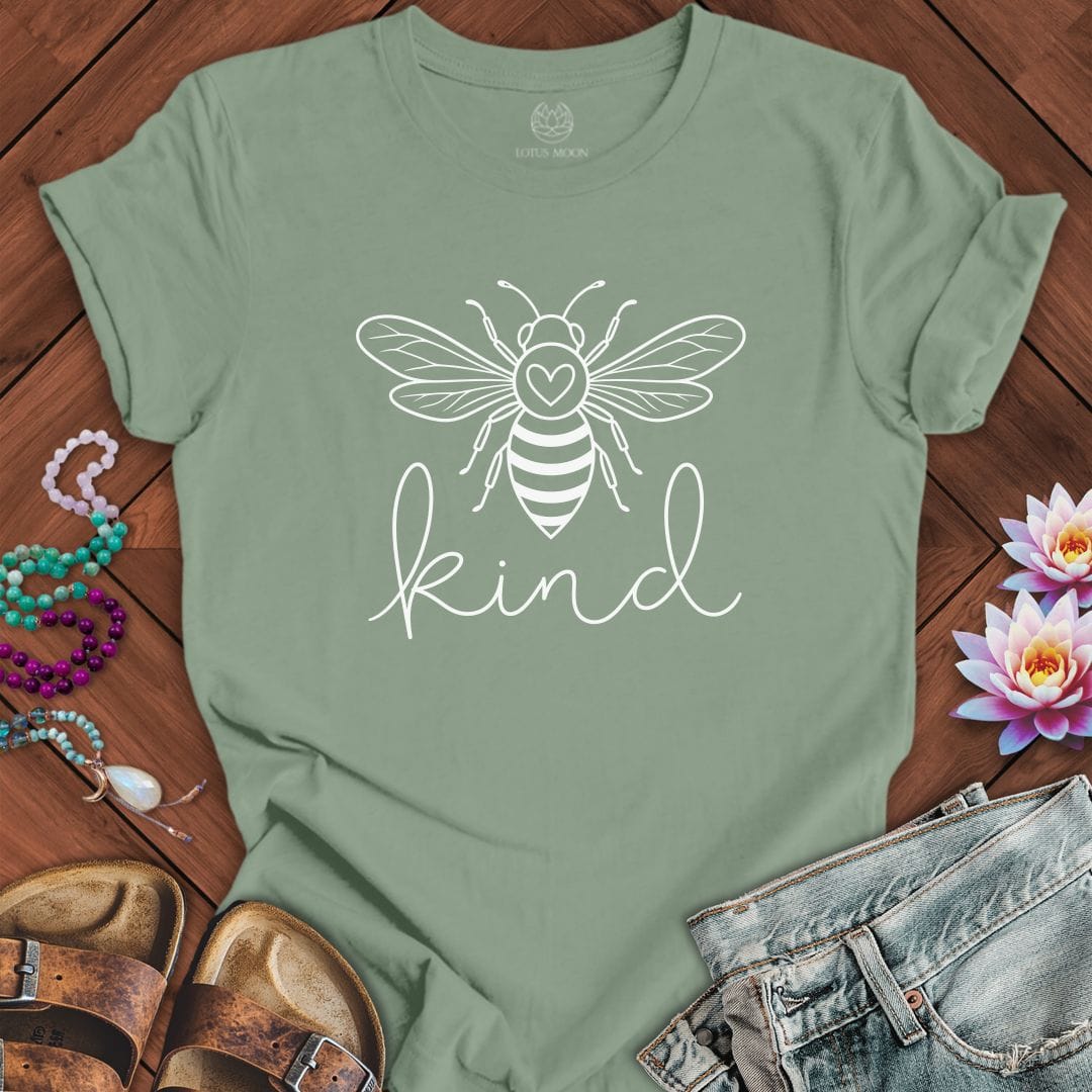 Printify T-Shirt Bee Kind Tee Sage / S