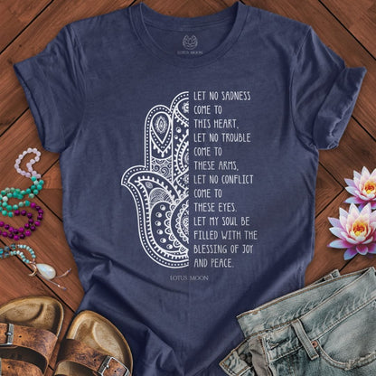 Blessings Tee Heather Navy
