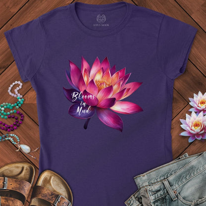 Blooms In Mud Fitted Tee Purple