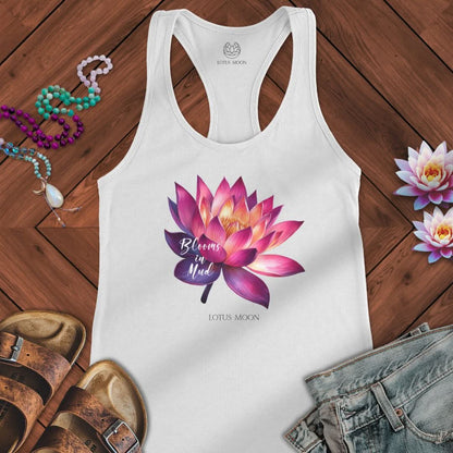 Blooms In Mud Tank Solid White
