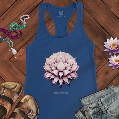 Blushing Lotus Tank Solid Royal